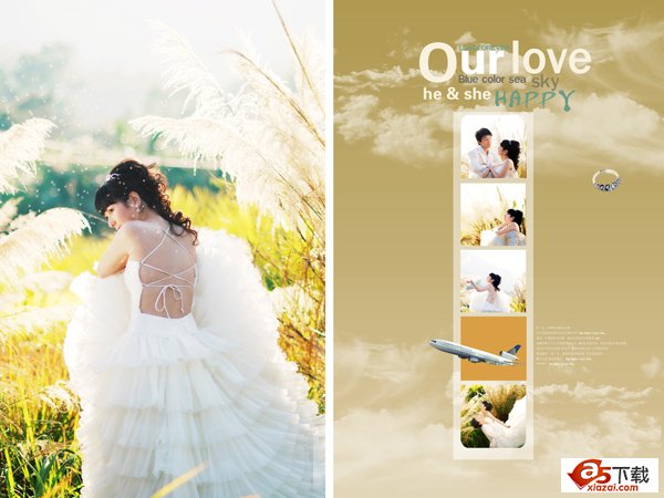 婚纱写真模板PSD