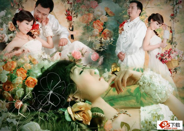 蝴蝶梦婚纱PSD模板