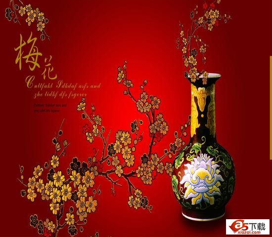 精美梅花模板(PSD)
