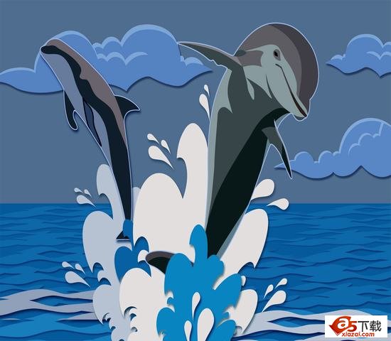 海豚分层模板(PSD) 1