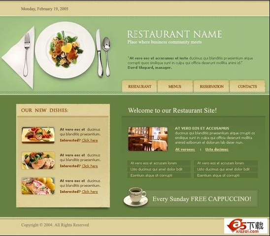 TemplateMonster 食品模板