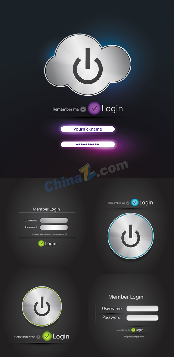 网页按钮登陆框矢量素材矢量下载
